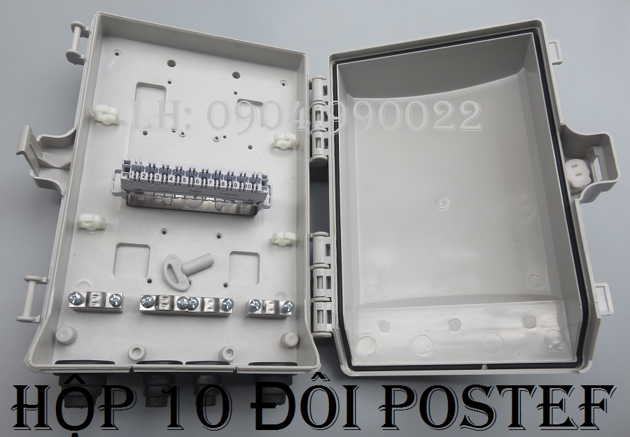 POSTEF Hộp đấu dây, hộp cáp điện thoại 10 đôi ( vỏ và phiến POSTEF) POSTEF HD2